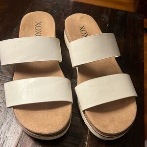 XOXO white sandals